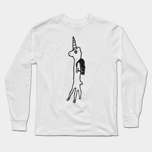 Unicorn Goes to School Long Sleeve T-Shirt